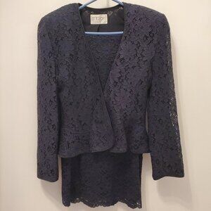 Black lace suit Mr Jax size 8 fully lined